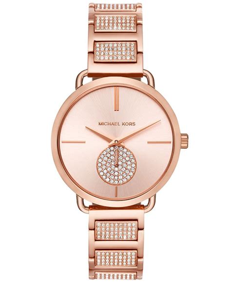 michael kors portia watch leather|Michael Kors Portia Women's Watch, Stainless Steel Bracelet .